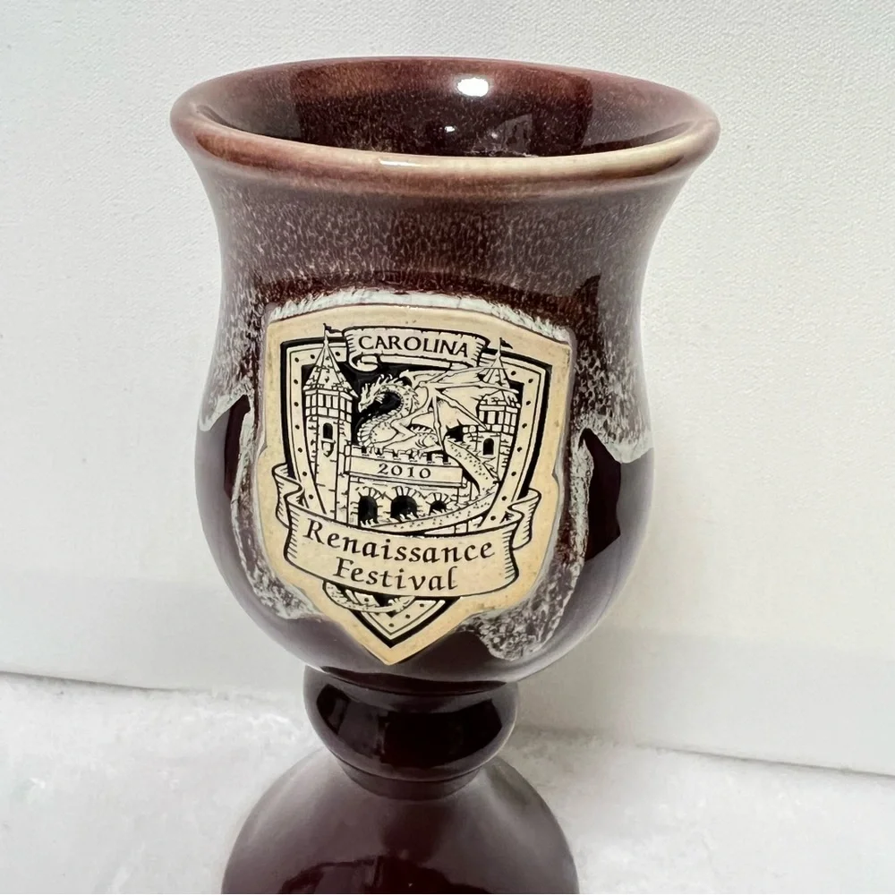 Carolina Renaissance Festival 2010 Pottery Tankard Drinking Cup Goblet